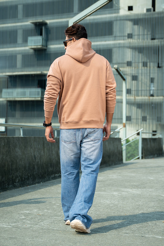D R E A M - MENS OVERSIZED DROP HOODIE - CREAM BEIGE