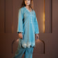 Ziyana - Teal Blue Embroidered Kurta Set with Dupatta