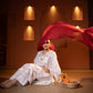 Gulbahar : Hand-Embroidered White Kurta Set with Dupatta
